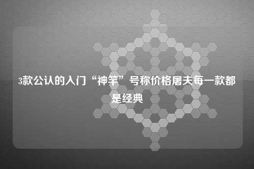 3款公认的入门“神竿”号称价格屠夫每一款都是经典