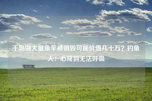 千岛湖大量鱼竿被销毁可能价值几十万？钓鱼人：心疼到无法呼吸