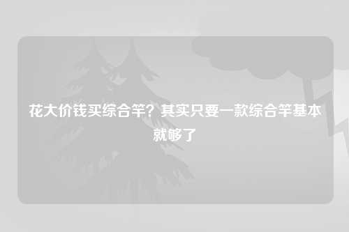 花大价钱买综合竿？其实只要一款综合竿基本就够了