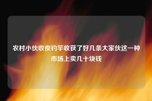 农村小伙收夜钓竿收获了好几条大家伙这一种市场上卖几十块钱