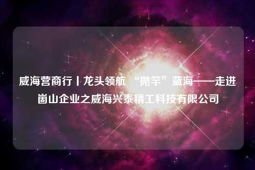 威海营商行丨龙头领航 “抛竿”蓝海——走进崮山企业之威海兴泰精工科技有限公司