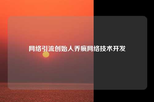 网络引流创始人乔疯网络技术开发