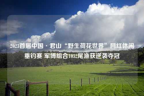 2023首届中国·君山“野生荷花世界”网红休闲垂钓赛 军博组合1032尾渔获逆袭夺冠