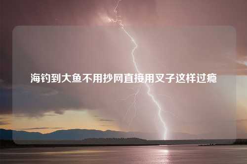 海钓到大鱼不用抄网直接用叉子这样过瘾