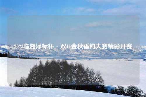 2023临湘浮标杯·双11金秋垂钓大赛精彩开赛