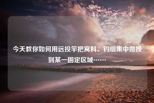 今天教你如何用远投竿把窝料、钓组集中抛投到某一固定区域……