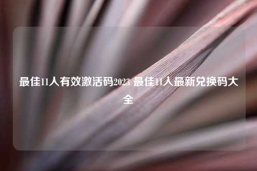 最佳11人有效激活码2023 最佳11人最新兑换码大全