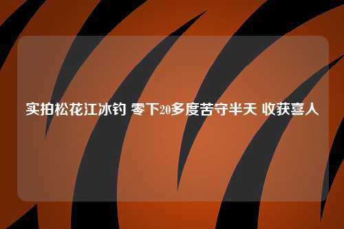 实拍松花江冰钓 零下20多度苦守半天 收获喜人