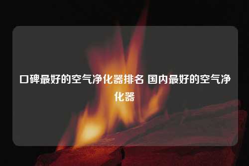 口碑最好的空气净化器排名 国内最好的空气净化器