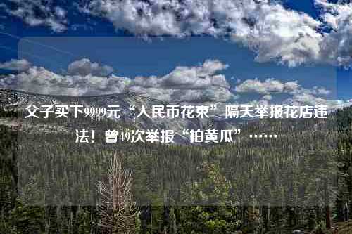 父子买下9999元“人民币花束”隔天举报花店违法！曾49次举报“拍黄瓜”……
