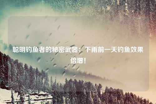 聪明钓鱼者的秘密武器：下雨前一天钓鱼效果倍增！