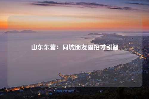 山东东营：同城朋友圈招才引智