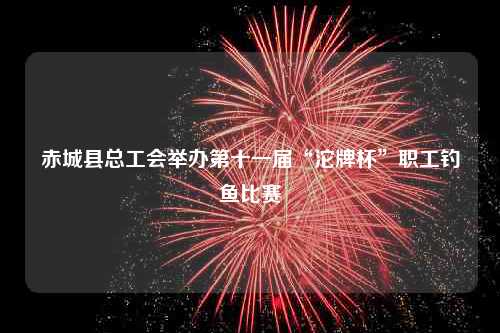 赤城县总工会举办第十一届“沱牌杯”职工钓鱼比赛