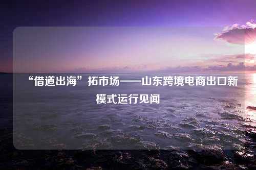 “借道出海”拓市场——山东跨境电商出口新模式运行见闻