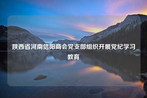 陕西省河南信阳商会党支部组织开展党纪学习教育