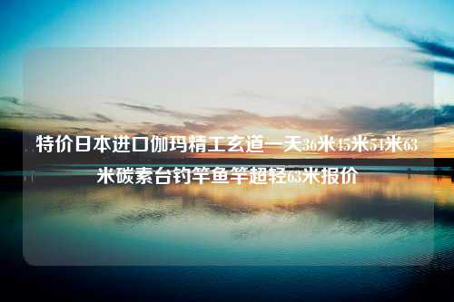 特价日本进口伽玛精工玄道一天36米45米54米63米碳素台钓竿鱼竿超轻63米报价