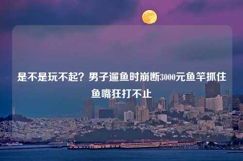 是不是玩不起？男子遛鱼时崩断3000元鱼竿抓住鱼嘴狂打不止