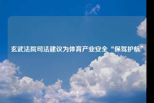 玄武法院司法建议为体育产业安全“保驾护航”