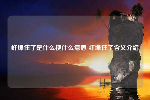 蚌埠住了是什么梗什么意思 蚌埠住了含义介绍