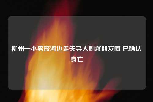 柳州一小男孩河边走失寻人刷爆朋友圈 已确认身亡