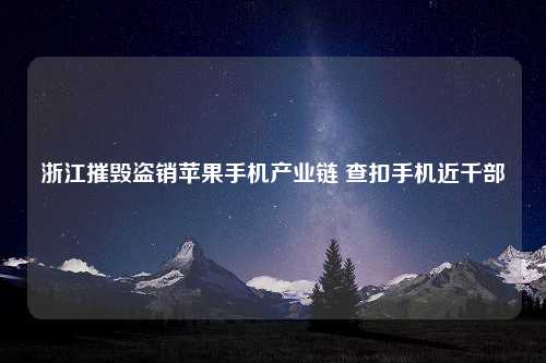 浙江摧毁盗销苹果手机产业链 查扣手机近千部