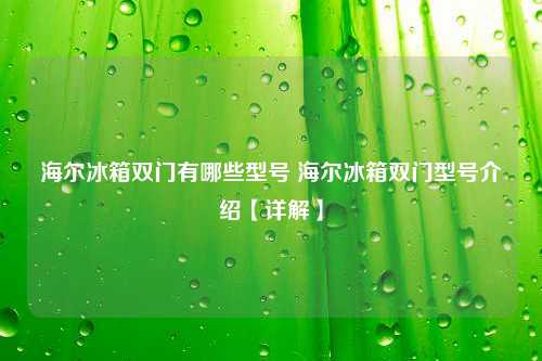 海尔冰箱双门有哪些型号 海尔冰箱双门型号介绍【详解】