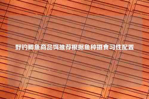 野钓鲫鱼商品饵推荐根据鱼种摄食习性配置