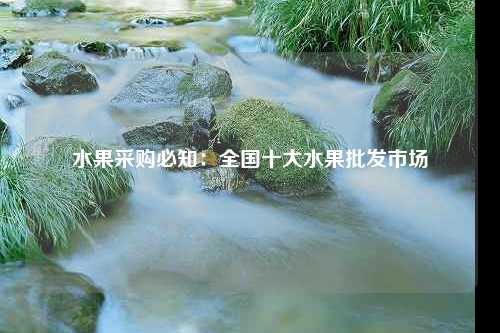 水果采购必知：全国十大水果批发市场