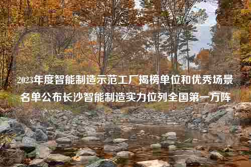 2023年度智能制造示范工厂揭榜单位和优秀场景名单公布长沙智能制造实力位列全国第一方阵