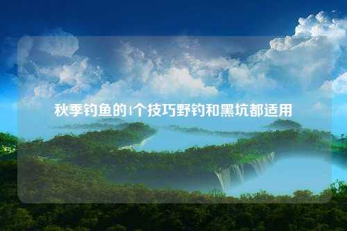 秋季钓鱼的4个技巧野钓和黑坑都适用