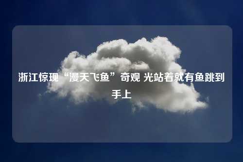 浙江惊现“漫天飞鱼”奇观 光站着就有鱼跳到手上