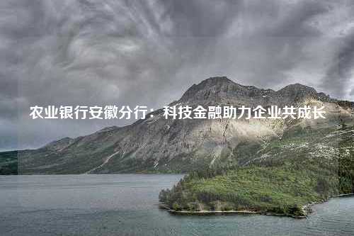 农业银行安徽分行：科技金融助力企业共成长