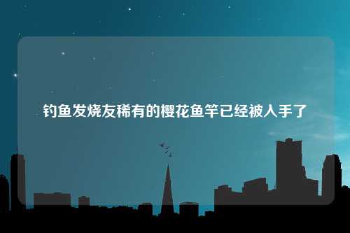 钓鱼发烧友稀有的樱花鱼竿已经被入手了