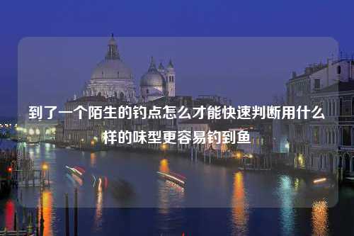 到了一个陌生的钓点怎么才能快速判断用什么样的味型更容易钓到鱼