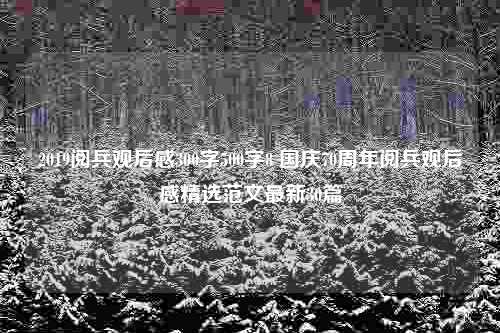 2019阅兵观后感300字500字8 国庆70周年阅兵观后感精选范文最新30篇