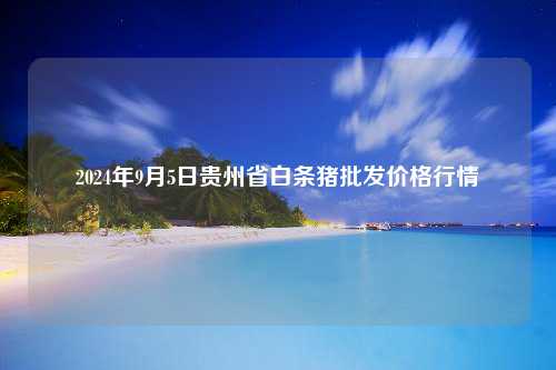 2024年9月5日贵州省白条猪批发价格行情