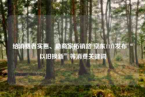 给消费者实惠、助商家拓销路 京东1111发布“以旧换新”等消费关键词