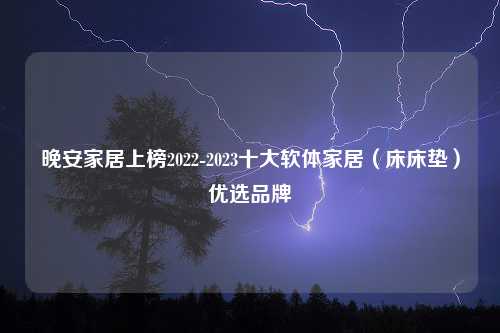 晚安家居上榜2022-2023十大软体家居（床床垫）优选品牌