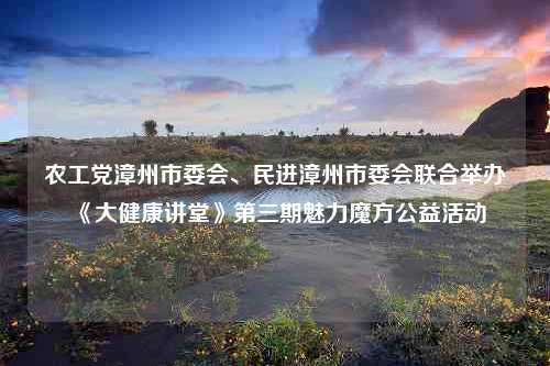 农工党漳州市委会、民进漳州市委会联合举办《大健康讲堂》第三期魅力魔方公益活动