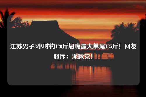 江苏男子3小时钓120斤翘嘴最大单尾135斤！网友怒斥：泥鳅党！