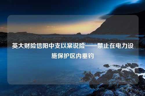 英大财险信阳中支以案说险——禁止在电力设施保护区内垂钓