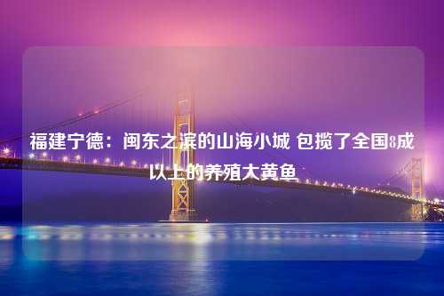 福建宁德：闽东之滨的山海小城 包揽了全国8成以上的养殖大黄鱼