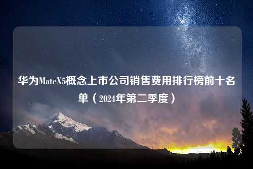 华为MateX5概念上市公司销售费用排行榜前十名单（2024年第二季度）