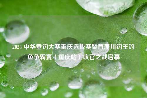 2024 中华垂钓大赛重庆选拔赛暨首届川钓王钓鱼争霸赛（重庆站）收官之战启幕