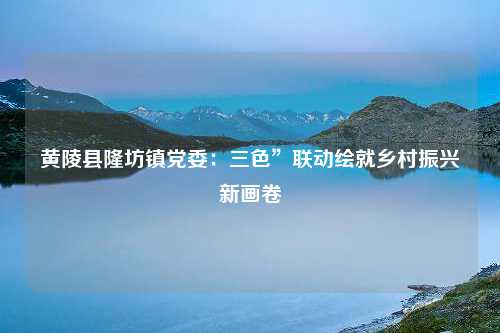 黄陵县隆坊镇党委：三色”联动绘就乡村振兴新画卷