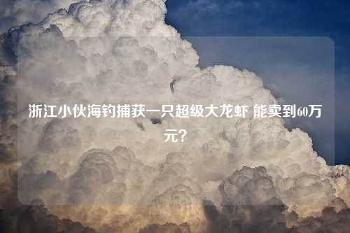 浙江小伙海钓捕获一只超级大龙虾 能卖到60万元？