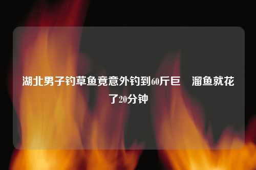 湖北男子钓草鱼竟意外钓到60斤巨鱤溜鱼就花了20分钟